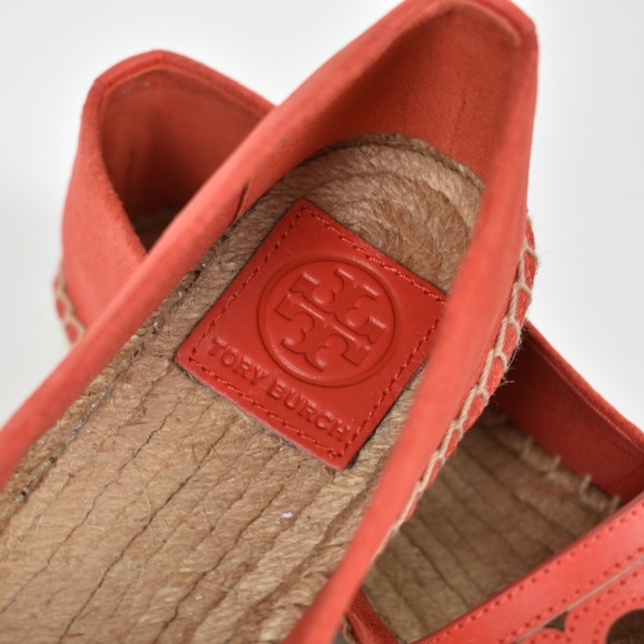 Tory Burch Red Canyon Suede Sidney Espadrille SZ 8 - Picture 5 of 8